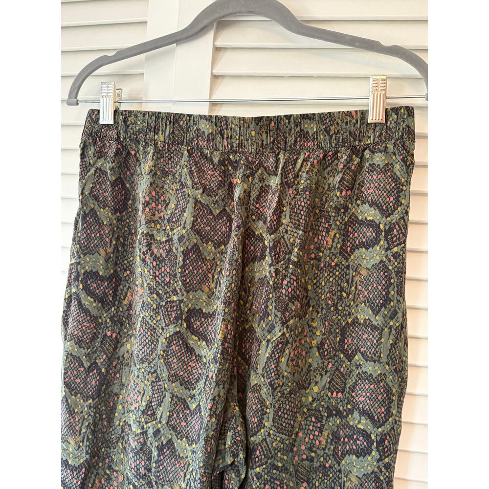 All Saints women's Lila Tamora tapered pants 8 snakeprint green - Picture 6 of 7